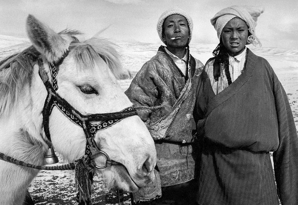 Father and daughter, Namtso region, Tibet