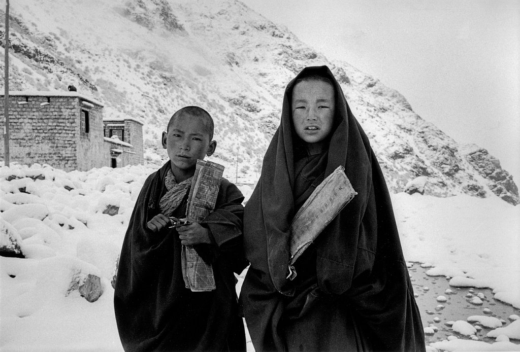 Young monks at Tsurphu Monastery